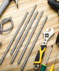 Six Pack 11.8 Inch Extension Springs With Dual Hook Ends, 0.31 Inch Wire Diameter And 0.39 Inch Coil among tools on table