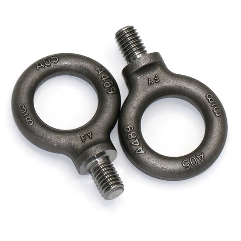 Heavy Duty Lifting Eyebolts Set Of 2 3/8-16 Thread Eye Bolts With 5/8 Inch Reach Forged Quenched And Tempered Carbon Steel 1035 ISO 9001