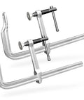 Two Pack 12 Inch Heavy Duty F Clamps For Welding Woodworking And Metalworking With 550 Lbs Load Capacity And 3 Inch Throat Depth All Steel Construction