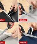 Heavy Duty All Purpose Fabric Scissors For Sewing And Garment Making With Stainless Steel Blades cutting leather, cotton, wool, denim