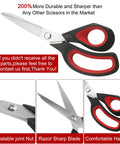 Heavy Duty All Purpose Fabric Scissors For Sewing And Garment Making With Stainless Steel Blades Capable Of Cutting Through Multiple Layers Denim And Leather Delivering Clean Precise Cuts Every Time Ideal Tool For Fabrics Leather And Heavy Duty Projects