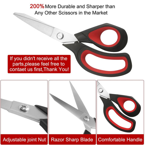 Heavy Duty All Purpose Fabric Scissors For Sewing And Garment Making With Stainless Steel Blades Capable Of Cutting Through Multiple Layers Denim And Leather Delivering Clean Precise Cuts Every Time Ideal Tool For Fabrics Leather And Heavy Duty Projects