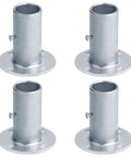 Heavy Duty Chain Link Fence Post Floor Flange Base Set Of Four For One Five Eighths Inch OD Poles Surface Mount Round Post Base