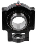 Front view of Heavy Duty Flange Block Ball Bearing With One And A Quarter Inch Shaft Built To Last Thanks To Interchangeable Cast Iron Housing