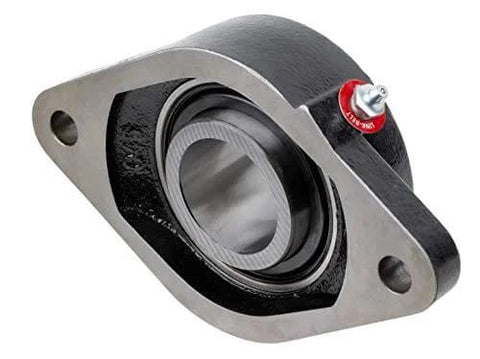 One Seven Sixteenth Inch Flange Block Ball Bearing FX3S223E Heavy Duty Cast Iron Housing with engineered seals front view