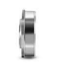 Side view of Heavy Duty Flanged Ball Bearings Set By XiKe, 4 Pcs, 3/4 Inch ID, 1-3/8 Inch OD, 1/2 Inch Width, galvanized carbon steel.