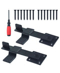 Heavy Duty Flip Fence Gate Latch Lock Set With Screwdriver 2 Pack For Wooden Fences And Barn Doors And Swinging Gates Tough As Nails