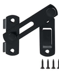 Front view of Beefy 4 Inch Heavy Duty Flip Latch Gate Latches For Barn Wood Fence And Sliding French Doors Matte Black SUS304 Stainless Steel