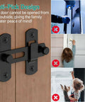 Beefy 4 Inch Heavy Duty Flip Latch Gate Latches for Barn Wood Fence and Sliding French Doors Matte Black SUS304 Stainless Steel
