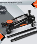 Beast Mode 3 Ton Floor Jack for Cars, Trucks and SUVs, showing hydraulic quick lift and durable AV Steel construction.