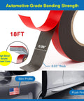 Heavy Duty Double Sided Tape With Automotive Grade Bond, Waterproof Foam Mounting Tape 0.98 Inch By 18 Feet, 0.03 Inch Thick