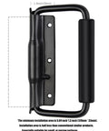 5.15 Inch Heavy Duty Folding Handle With Rubber Grip Spring Loaded 3 Mounting Holes For Toolbox Cabinet Luggage And Outdoor Storage