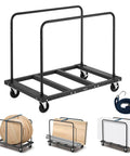 Heavy Duty Folding Table Cart With 5 Inch Swivel Wheels And 1800 Lbs Capacity, Drywall Dolly Cart for transporting tables