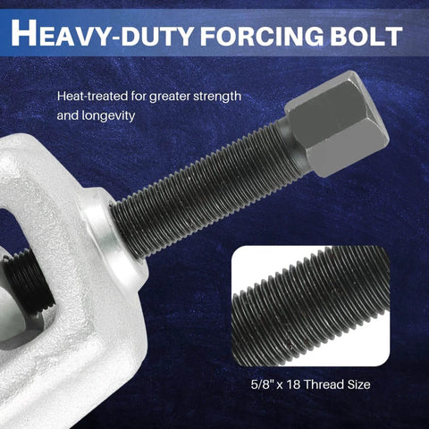 Close-up of heavy-duty forcing bolt from Universal Front Hub Installer Puller Tool For FWD Cars, 5/8" x 18 thread size.