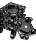 1500 lb heavy duty furniture dolly with anti slip groove design, full carbon steel panel, 4 wheel movers with 360° rotatable casters
