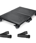 Heavy Duty Furniture Dolly 2000lbs Capacity, 4 Wheel Furniture Movers with Brakes, Splicing Size 16" x 25", shown with black straps