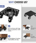 Comparison of furniture dollies showcasing 2000 lb heavy duty furniture dolly with groove design and anti slip features.