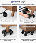 How to use guide for 2000 lb heavy duty furniture dolly with groove design, carbon steel panel movers, anti slip grooves and L shaped baffles.
