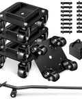 ✝️ 1500LBS Furniture Movers with Wheels, Heavy Duty Furniture Dolly Set of 4, showing stacked dollies and tools