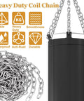 Heavy duty coil chain with punching bag, 19.6ft (6 m) Length Galvanized Steel Chain, 0.23 Inch(6 mm) Heavy Duty Coil Chain, Stainless Steel Link Chain.