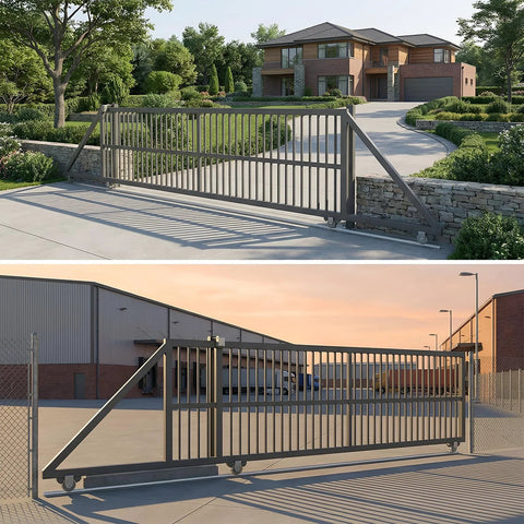 Heavy Duty Extra Wide 3.5 Inch V Track For Sliding Gates With Universal Fit For 4 Inch And 6 Inch V Groove Wheels installed
