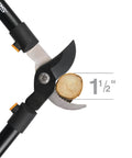 Heavy Duty 28 Inch Garden Loppers With Rust Resistant Bypass Steel Blade cutting 1.5 inch branch