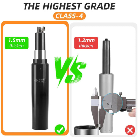 Comparison of 1.5mm and 1.2mm thickness in gas lift cylinders for Herman Miller Aeron chair, featuring measurements and product details.