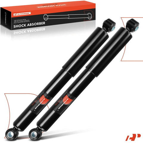 Heavy Duty Shock Absorber Compatible With Chevrolet C50 C60 C70 International Harvester 9300 9400 9600 9700 Kenworth T800 Mack F GU4 GU5 Pinnacle U Workhorse R26 Replacement Suspension For Rugged Hauling And Smooth Ride, gas twin shocks, 2-piece set, black