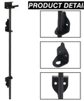 18 Inch Heavy Duty Cane Bolt Drop Rod For Gates And Fences Ground Latch For Wooden And Metal Gates And Doors Wrought Iron Gate Latches Black Finish 1 Pack Solid Steel Construction Weather Resistant And Durable, detailed product view