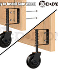 4.3 Inch Heavy Duty Gate Caster With Bearing And Spring Loaded Gate Wheel, 360 Degree Rotation For Wooden Gates, Fences