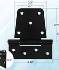 Heavy Duty Gate Hinges 3.5 inch 4 Pack Extra Thick Industrial T Hinges Barn Door Hinges dimensions and design details