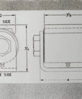 Diagram of Heavy Duty Gate Hinge (3,000 lbs Weight Capacity) - 1 Pair showing dimensions and design for mounting.
