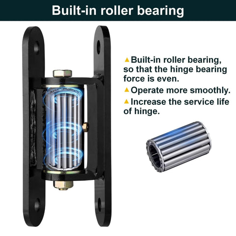 Heavy Duty Gate Hinges ，7in Can Be Bolted or Welded On Heavy Duty Large Wood or Metal Gates, 1100 lbs Max Load,Built-in Roller Bearing