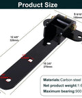 Heavy Duty Gate Hinges 900 Lbs Capacity - 13" Bolt-On or Weld-On Hinges, Carbon Steel, Product Dimensions and Size Chart