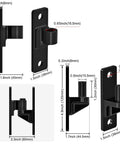Heavy Duty Gate Hinges, 2Pack High Strength Steel with Electroplated Finish, 600LB Load Capacity, Black with dimensions