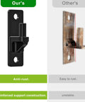 Comparison of Heavy Duty Gate Hinges, 2Pack High Strength Steel with Electroplated Finish to rusty hinge, highlighting anti-rust and stability