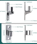 Dimensions of 2 Pack Heavy Duty Gate Hinges, Wall Mount Gate Hinge Set with 5/8'', Capacity Up to 600lbs, Weldless 304 Stainless Steel