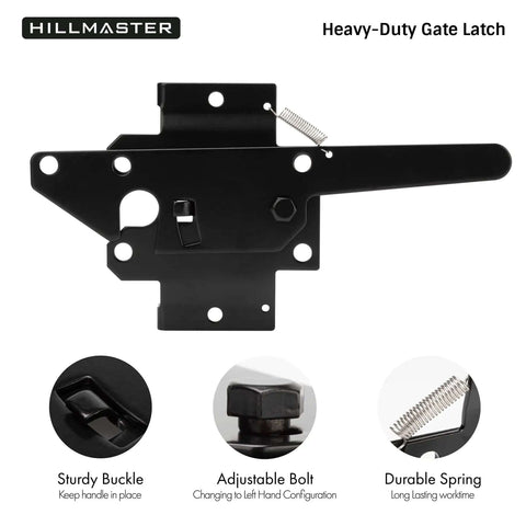 Heavy Duty Self Locking Gate Latch For Wooden Fences And Metal Gates Post Mount Automatic Gravity Door Latch With Fingertip Release