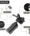 Heavy Duty Gate Latch With Gravity Lever Self Locking Wire Operated Release, black anti-rust finish, includes screws and cable