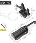 Heavy Duty Gate Latch With Gravity Lever Self Locking Wire Operated Release For Wooden Fence Metal Gate Vinyl Fence Pool And Outdoor Gates Black Tough As Nails Anti Rust Coated Finish Zinc Plated Hardware Fingertip Release product dimensions