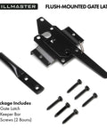 Heavy Duty Self Locking Gate Latch For Wooden Fences And Metal Gates Post Mount Automatic Gravity Door Latch With Fingertip Release