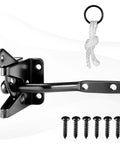 Latch and screws from Anti Sag Gate Kit With 90 Degree Gate Corner Bracket And Heavy Duty Hinges For Wooden Fences Doors And Driveways
