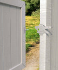 Heavy Duty Gate Latch With Post Mount Automatic Self Closing Door Latch for Wooden and Vinyl Fences outdoor installed on gate