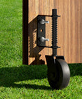 4.3 Inch Heavy Duty Gate Wheel With 360 Degree Rotation, Spring Loaded Shock Absorption Gate Caster for Wooden Gates