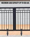 6 Inch Heavy Duty Swing Gate Wheel For One And Five Eighths To Two Inch Tubes 550 Lb Capacity Metal Gate Roller installed on gate