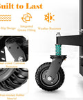 Heavy Duty Gate Wheel 6 Inch For Metal Tube Gates And Wooden Doors With 360 Degree Rotation Spring Loaded Caster 550 Lb Capacity