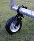 Heavy Duty 6 Inch Farm Gate Wheel Black Solid Rubber Wheel With Steel Core For Outdoor Gates Load Bearing High Durability