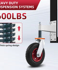 8 Inch Gate Wheel For Metal Tube Gates With 600Lb Capacity Heavy Duty Gate Caster Featuring 360 Degree Rotation And Spring Loaded Design Includes Screws And Screwdriver For Durable Fence Gate Mobility And Smooth Operation