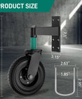 Heavy Duty Gate Wheel 8 Inch With Spring Loaded 360 Degree Rotation Gate Caster Kit For Wooden Gates And Metal Tube Gates