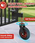 Heavy Duty Gate Wheel With 8 Inch Wheel 600 Lbs Capacity Shock Absorbing Spring Swivel Gate Wheels for metal and wooden gates.